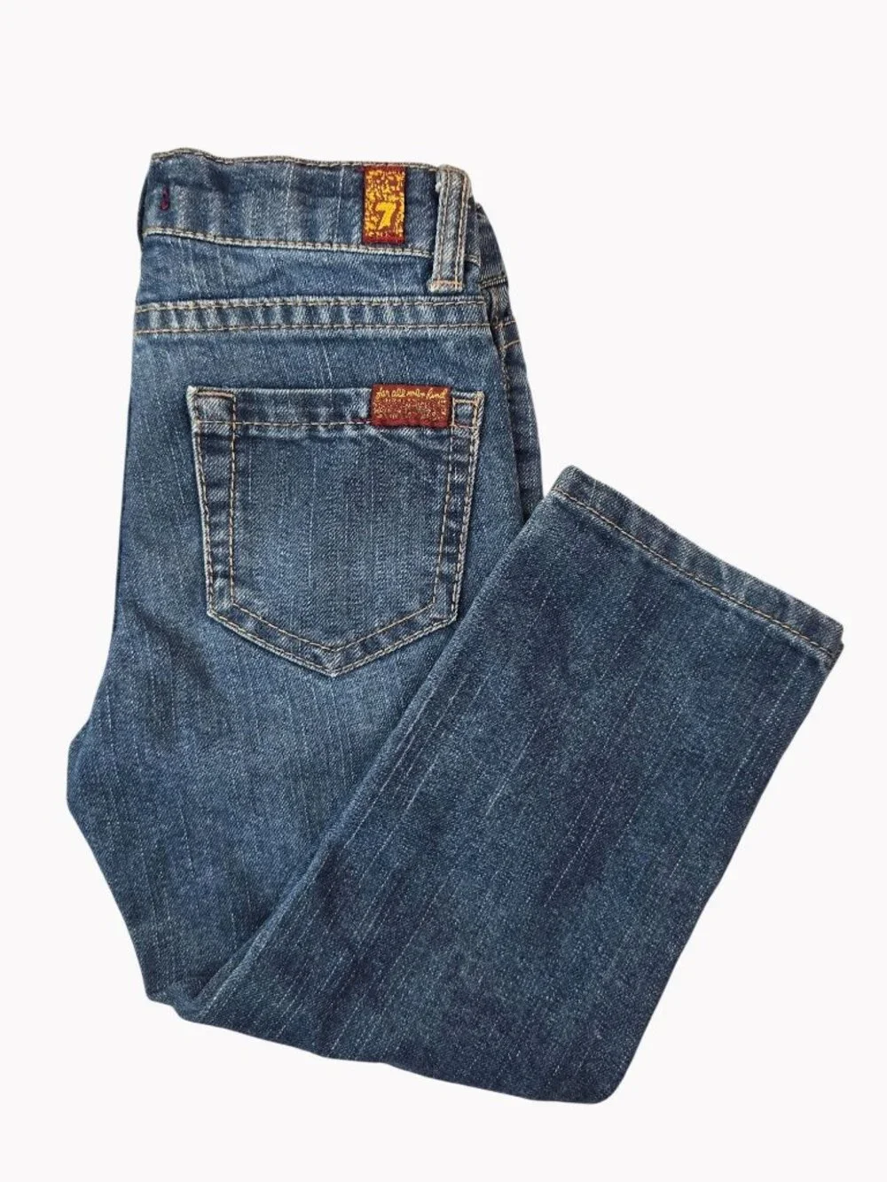 7 For All Mankind Toddler Girls Blue Denim Jeans Size 2T Made In China